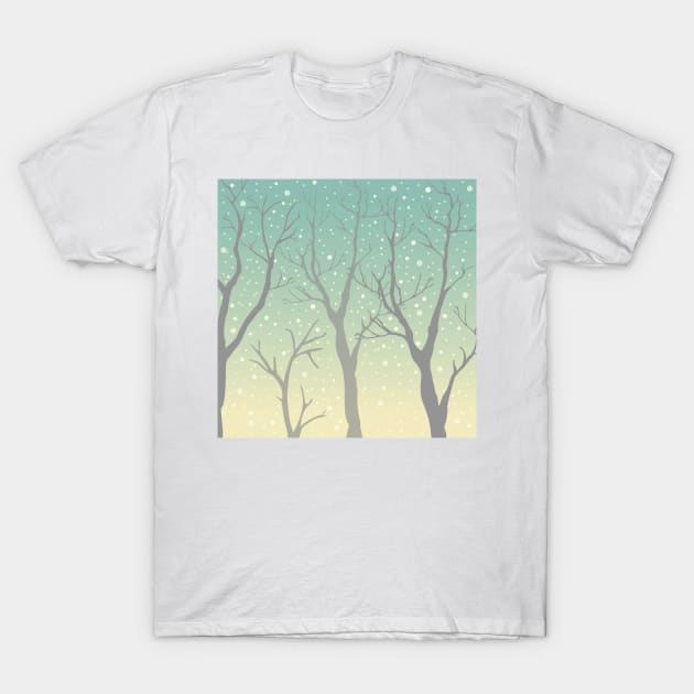 Winter in Forest T-Shirt by Kristina Stellar Scandinavian Land